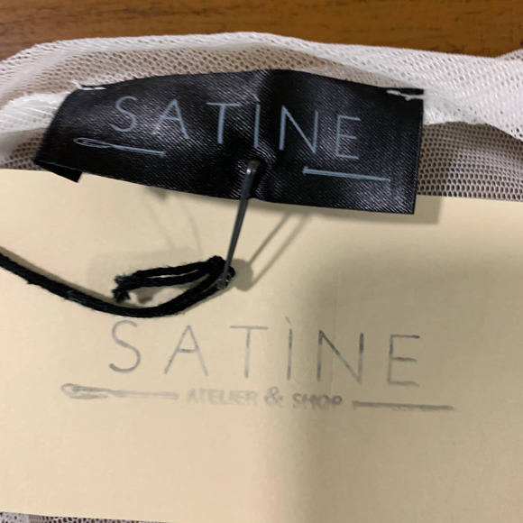 SATINE Label Italian Silk Sheer Mesh Slip Coverup - Picture 6 of 7